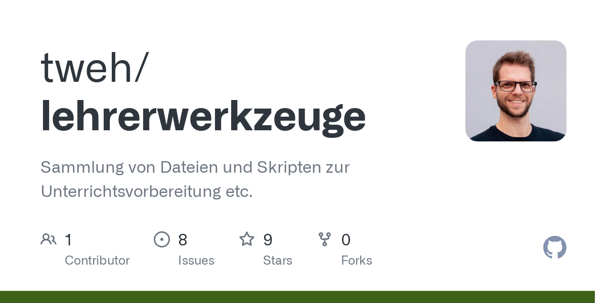 Sammlung von Dateien und Skripten zur Unterrichtsvorbereitung etc. - tweh/lehrerwerkzeuge