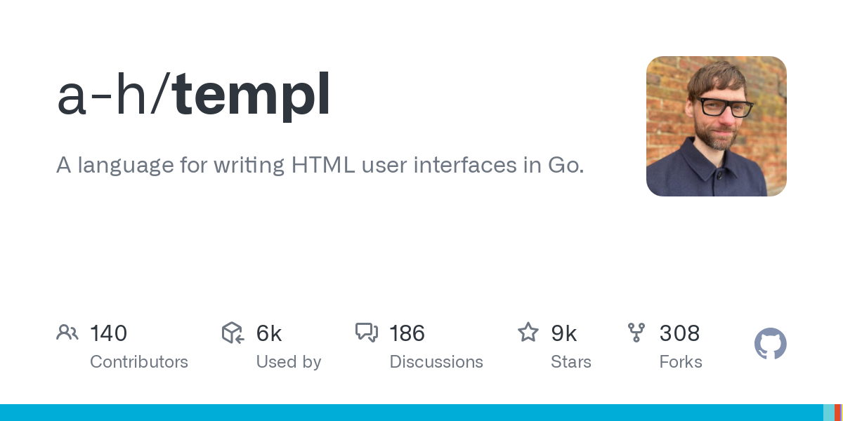 A language for writing HTML user interfaces in Go. - a-h/templ