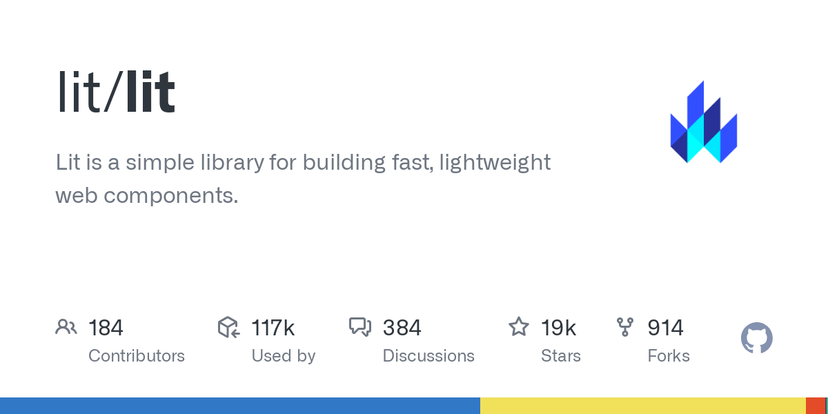 Lit is a simple library for building fast, lightweight web components. - lit/lit