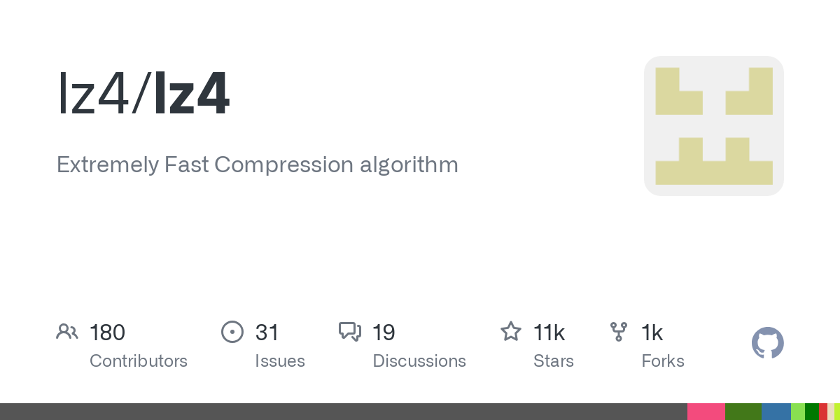 Extremely Fast Compression algorithm. Contribute to lz4/lz4 development by creating an account on GitHub.
