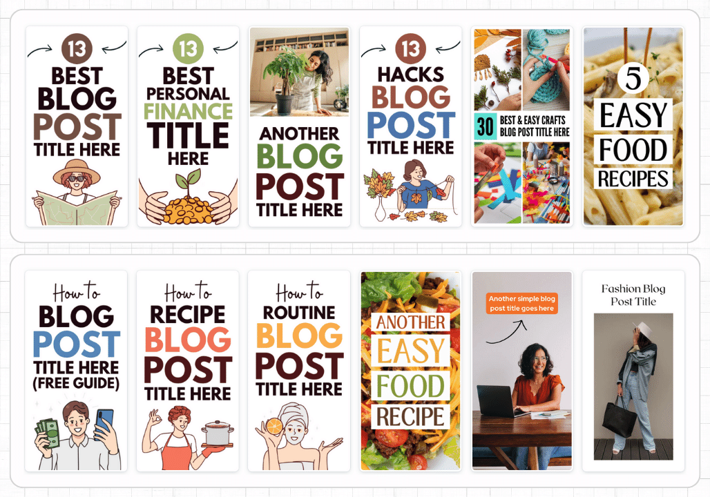 FREE PINTEREST TEMPLATES by TalkBitz.com