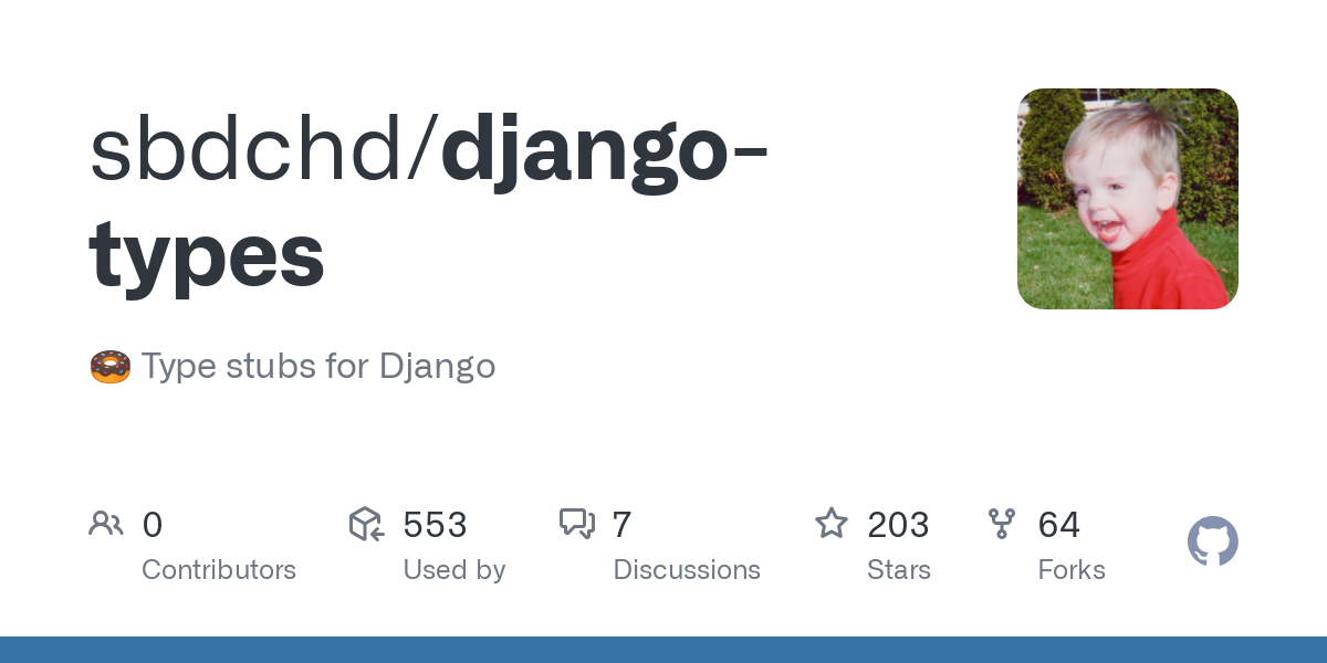 :doughnut: Type stubs for Django. Contribute to sbdchd/django-types development by creating an account on GitHub.