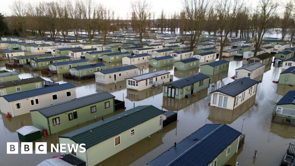 Flooded caravan park