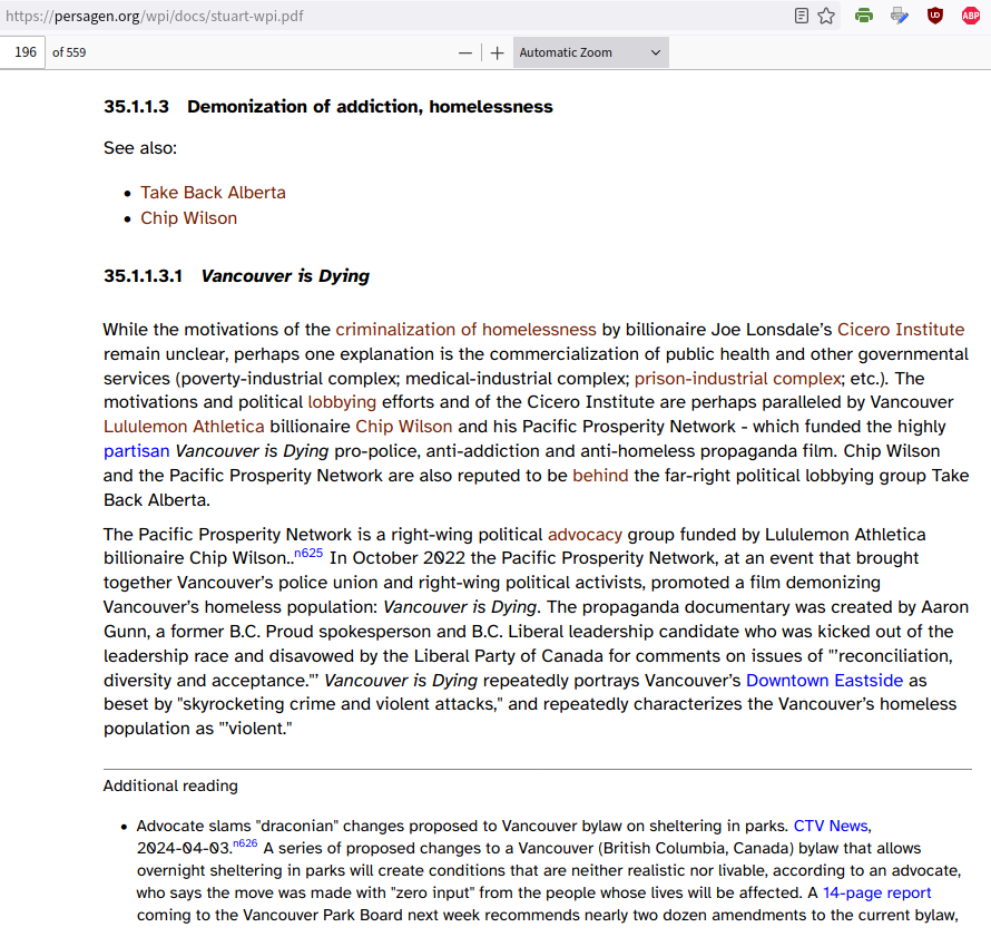 [thread] Joe Lonsdale/Cicero Institute/demonization of homelessness
https://en.wikipedia.org/wiki/Joe_Lonsdale

* entrepreneur/venture capitalist
* co-founded Palantir Technologies, Addepar, OpenGov
* early career at hedge fund run by mentor Peter Thiel
* Republican donor/fundraiser
* founded the conservative Cicero Institute think tank
* co-founded University of Austin

#billionaires #JoeLonsdale #PeterThiel #GOP #fascism
#Palantir #MassSurveillance #privacy
#CiceroInstitute #antiHomelessness #ModelActs #UAustin

Image: https://persagen.org/wpi/docs/stuart-wpi.pdf
https://persagen.org/wpi/index.php
