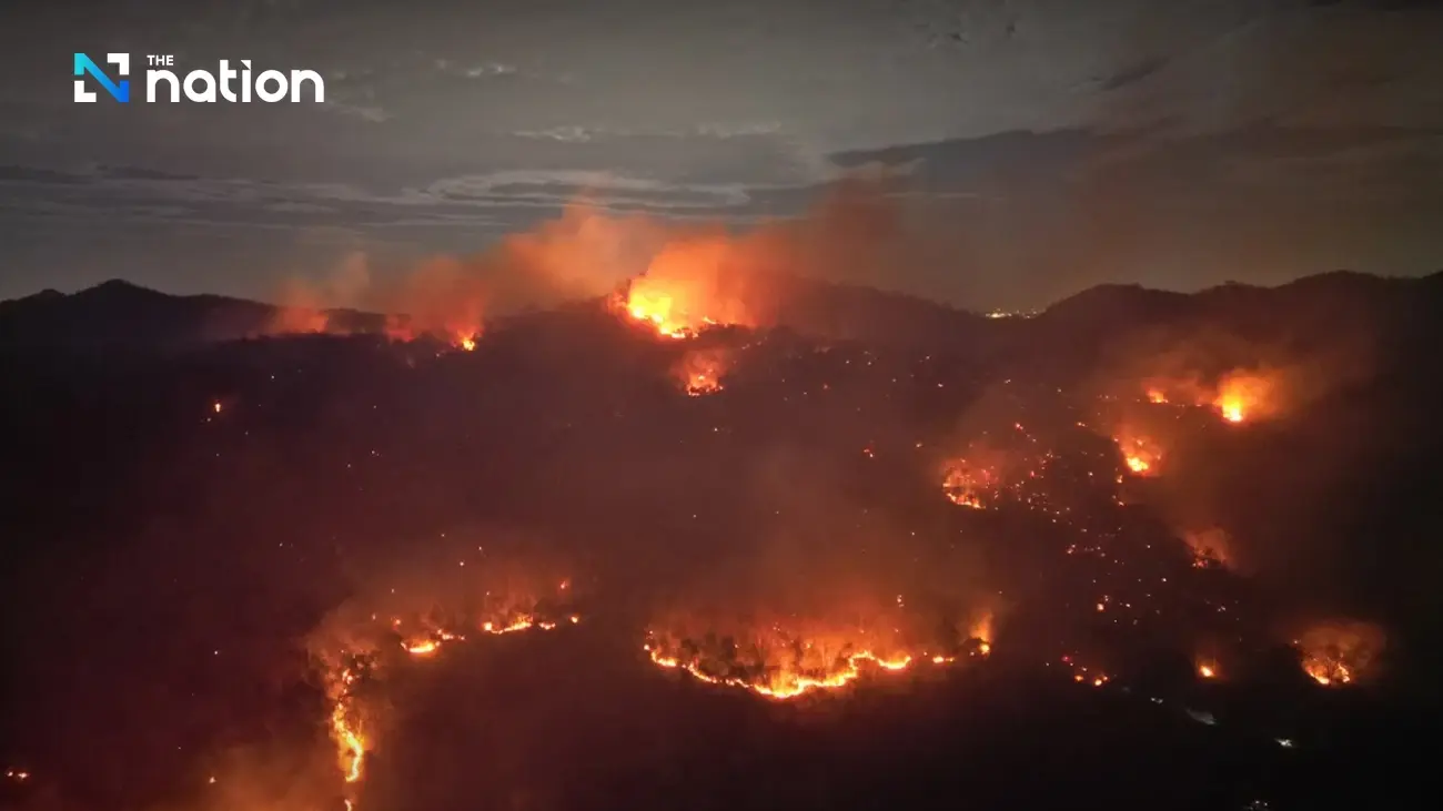 Forest fires continue in Thailand’s Suphan Buri and Chon Buri