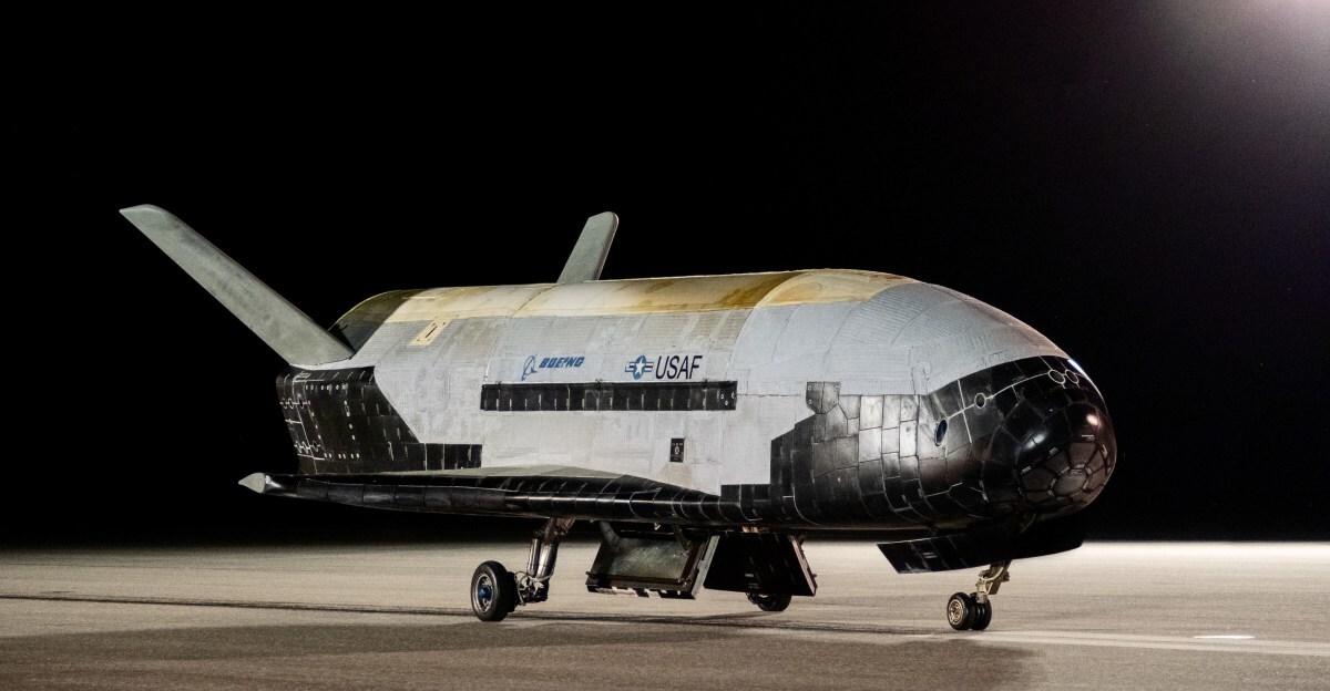 An image showing the X-37B spaceplane upon landing