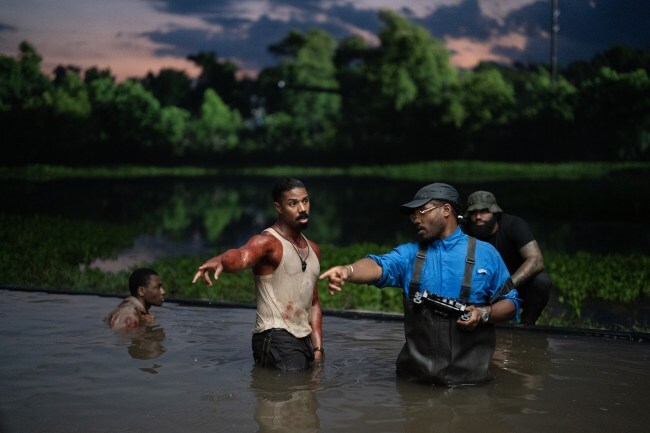 Michael B. Jordan and Ryan Coogler on set of 'Sinners'