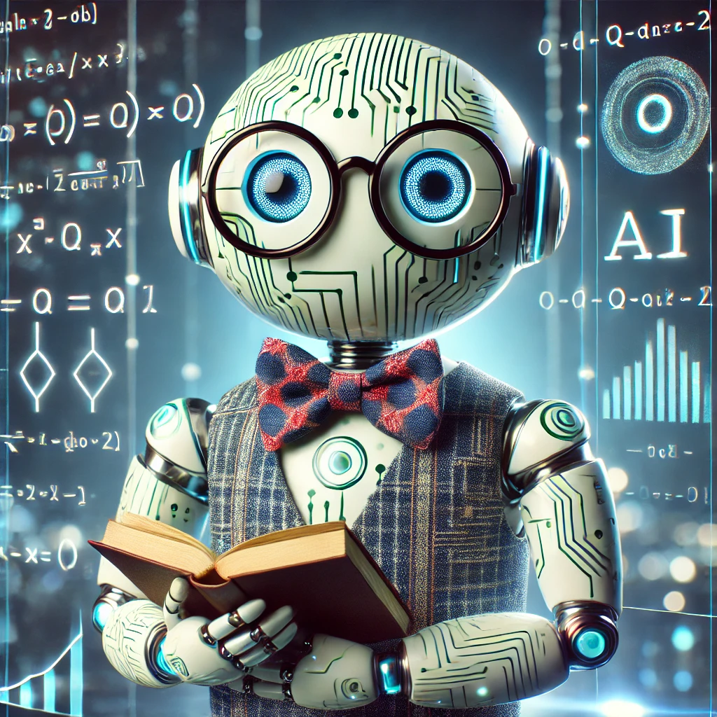 Nerdy AI robot