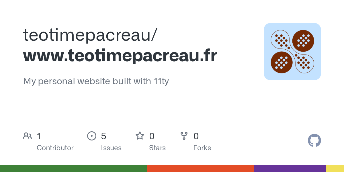 My personal website built with 11ty. Contribute to teotimepacreau/www.teotimepacreau.fr development by creating an account on GitHub.