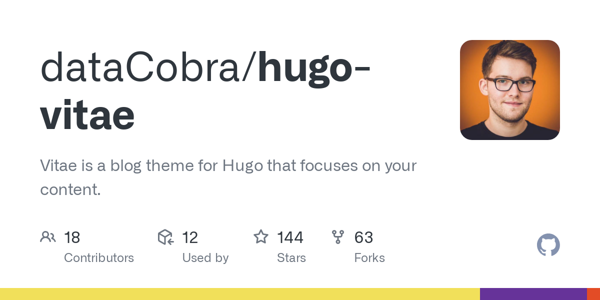 Vitae is a blog theme for Hugo that focuses on your content. - dataCobra/hugo-vitae
