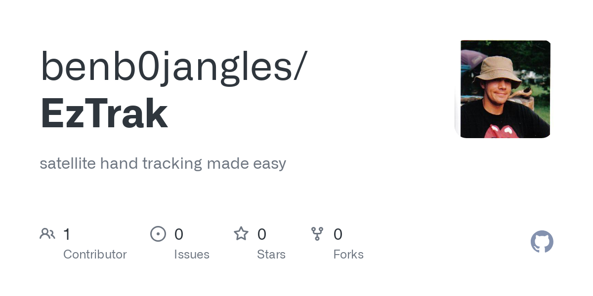 satellite hand tracking made easy. Contribute to benb0jangles/EzTrak development by creating an account on GitHub.