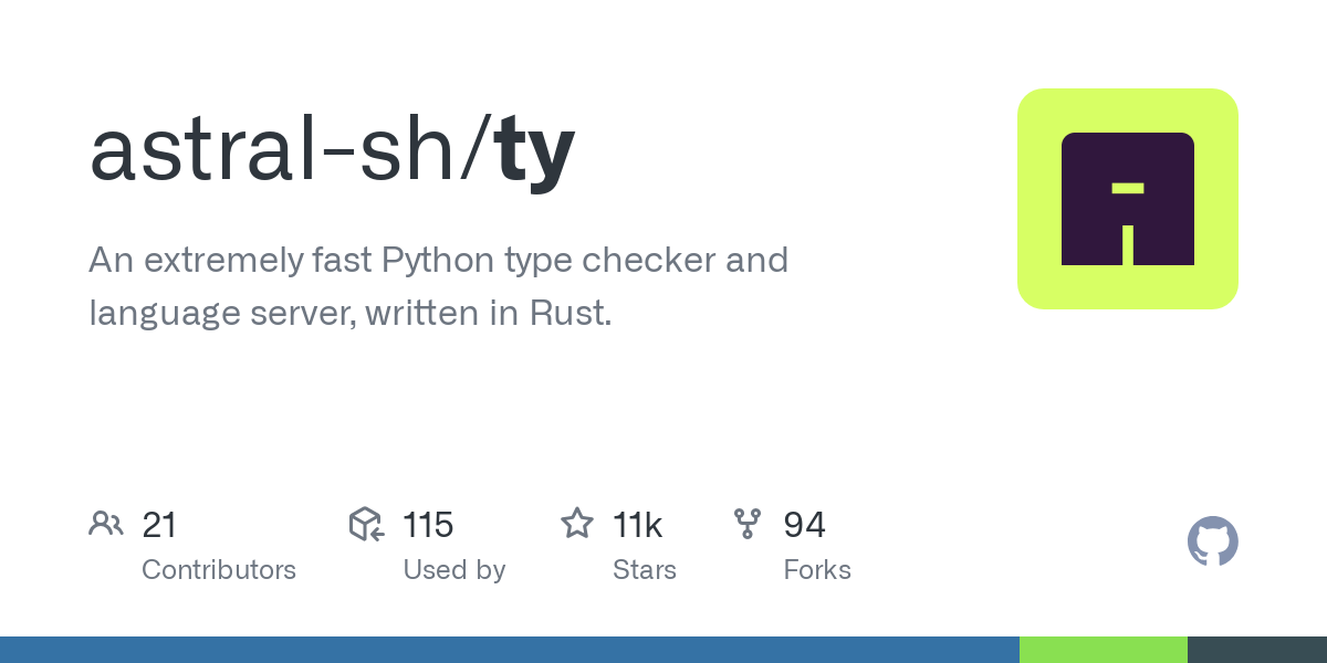 An extremely fast Python type checker and language server, written in Rust. - astral-sh/ty