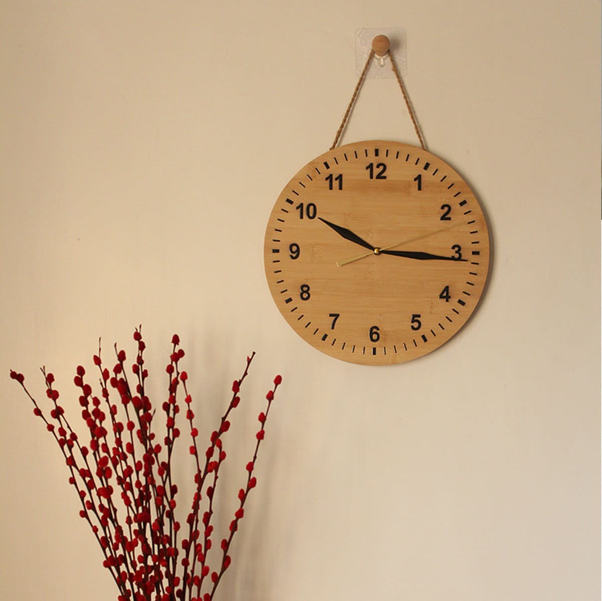 Bamboo Wall Clock