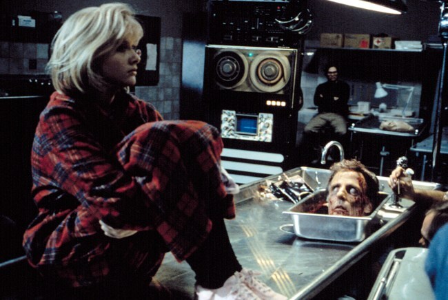 RE-ANIMATOR, Barbara Crampton, David Gale, 1985
