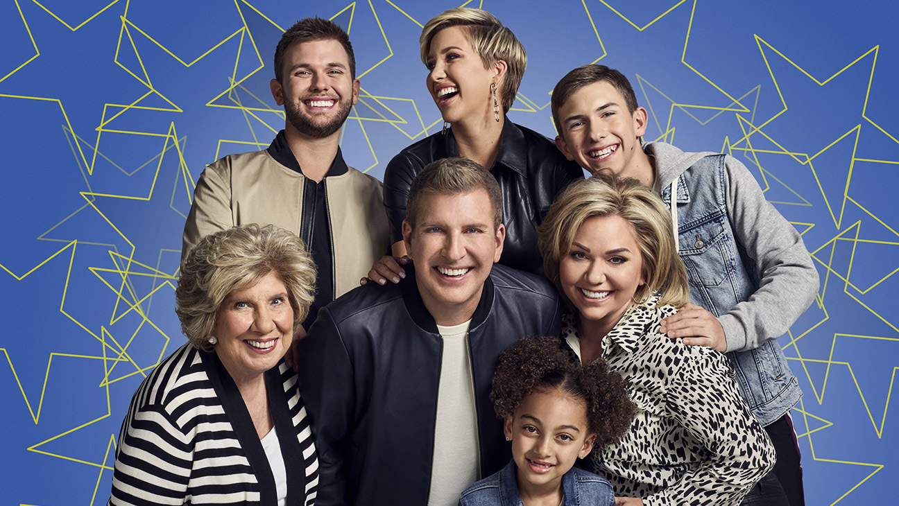 Chrisley Knows Best, from left: Faye Chrisley, Chase Chrisley, Todd Chrisley, Savannah Chrisley, Chloe Chrisley, Julie Chrisley, Grayson Chrisley, (Season 8, premiered July 9, 2020).