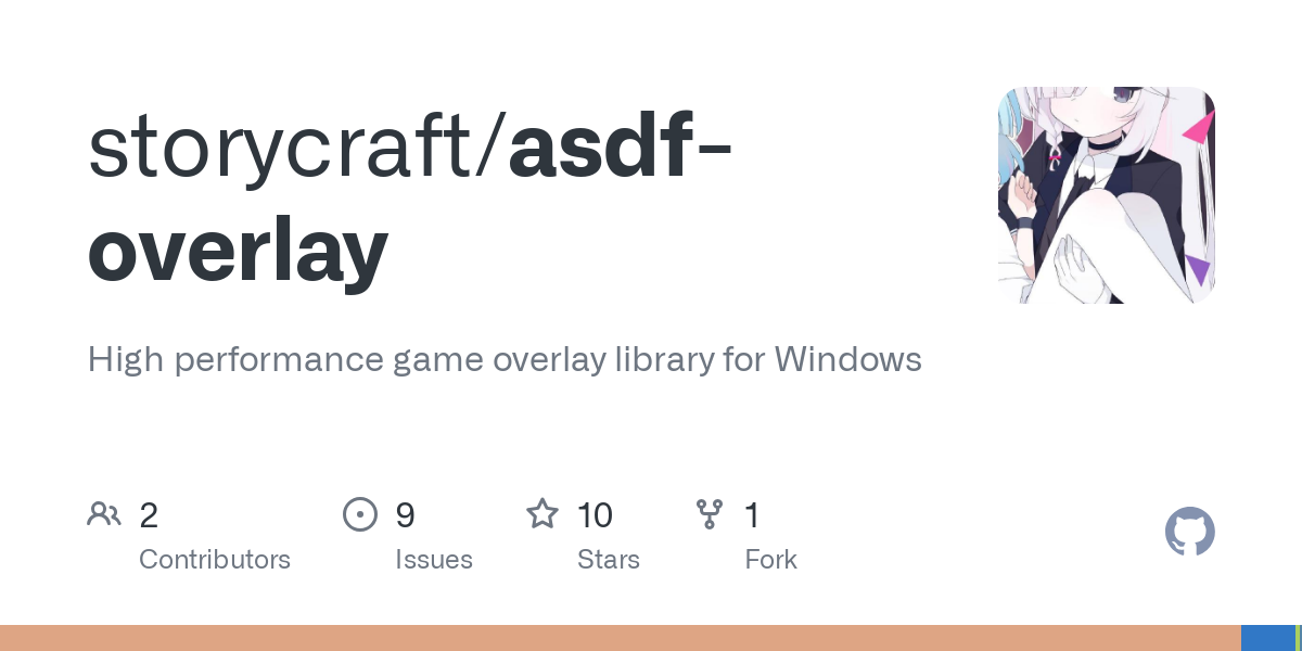High performance game overlay library for Windows. Contribute to storycraft/asdf-overlay development by creating an account on GitHub.