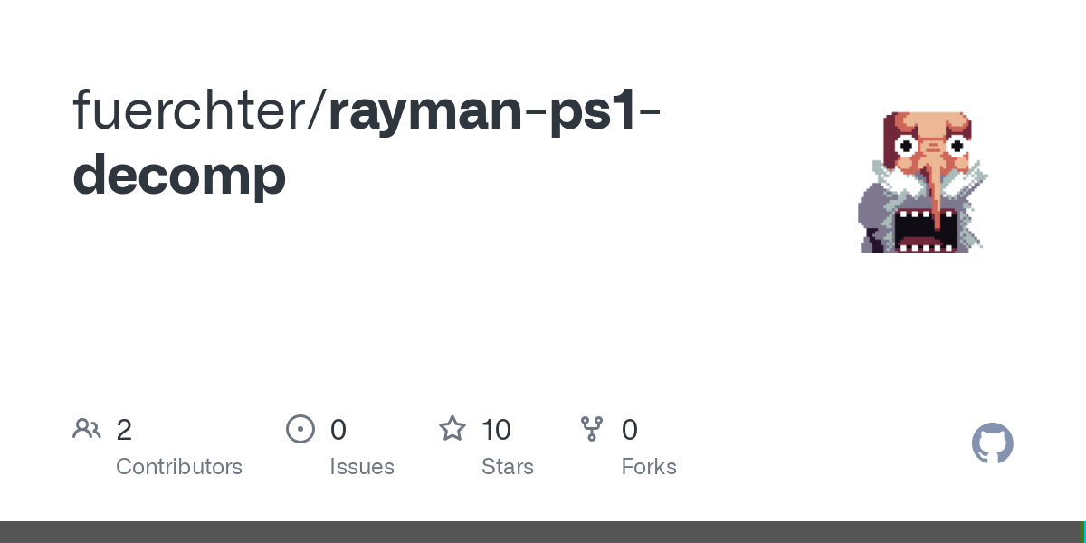 Contribute to fuerchter/rayman-ps1-decomp development by creating an account on GitHub.