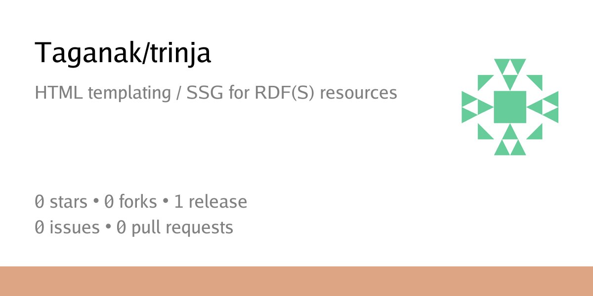 Summary card of repository Taganak/trinja