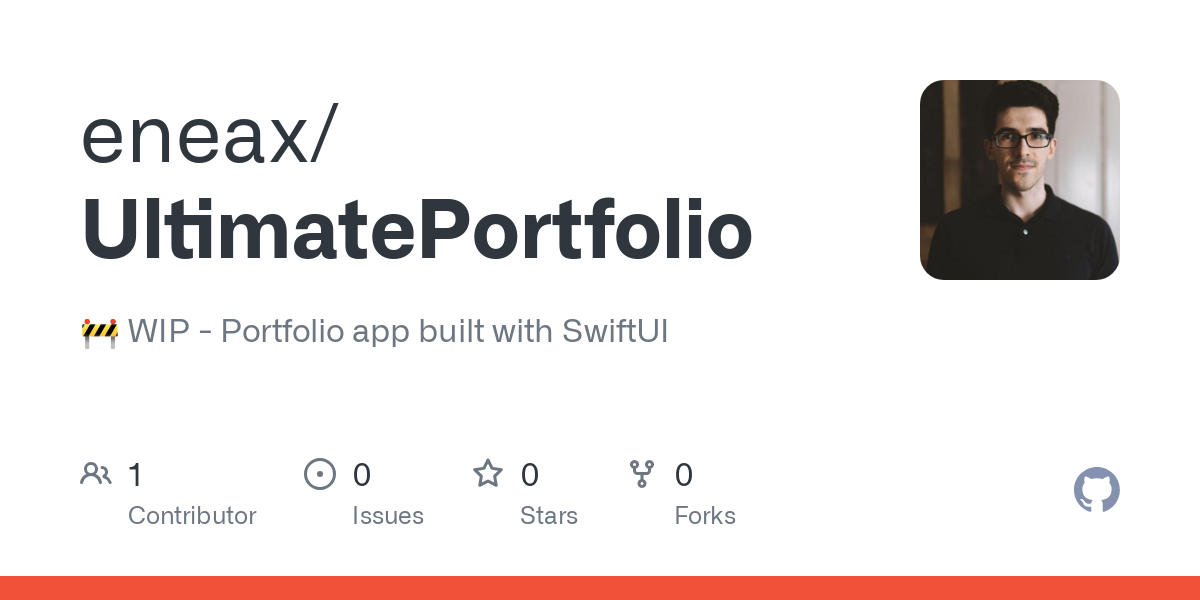 🚧 WIP - Portfolio app built with SwiftUI. Contribute to eneax/UltimatePortfolio development by creating an account on GitHub.