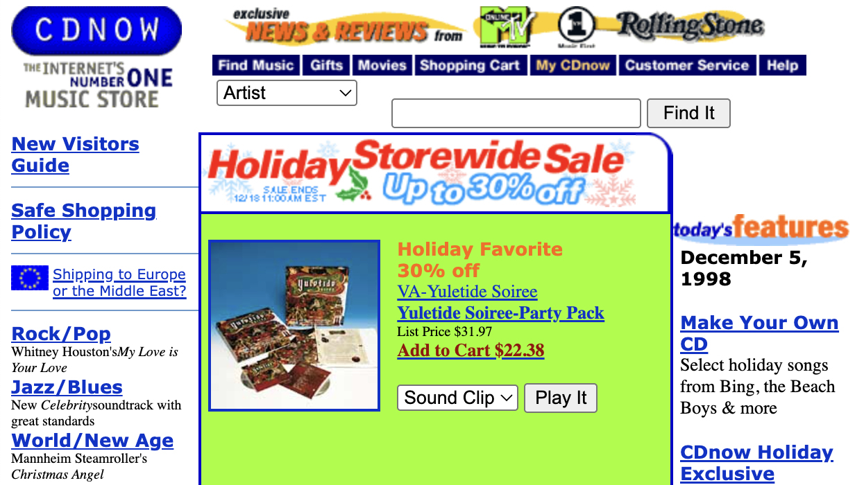 1998: How Amazon Conquered Online CD Retailers Like CDnow image