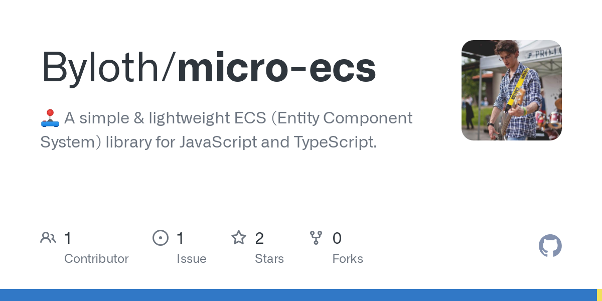 🕹 A simple & lightweight ECS (Entity Component System) library for JavaScript and TypeScript. - Byloth/micro-ecs