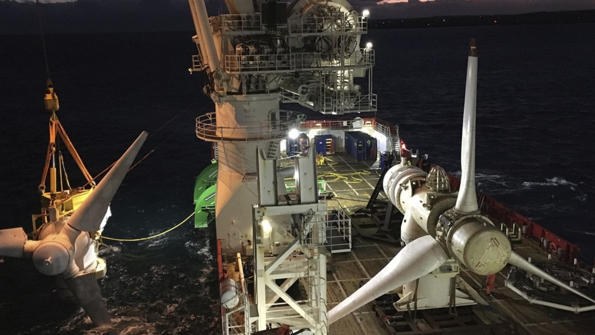 Tidal turbines at the MeyGen tidal site located in the Inner Sound of the Pentland Firth. | Copyright Fraser Johnson/MeyGen