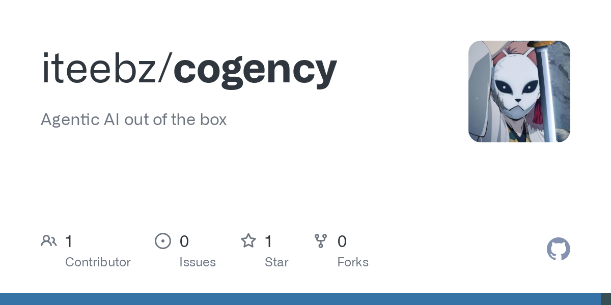Agentic AI out of the box. Contribute to iteebz/cogency development by creating an account on GitHub.