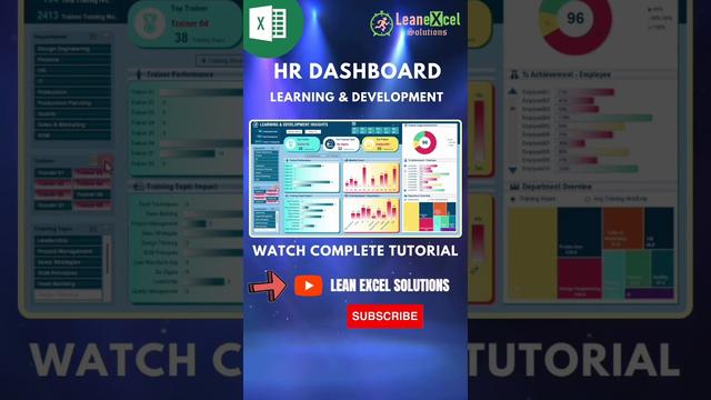 HR Dashboard | Learning and Development | #excel  #dashboard  #dataanalysis #tutorial #vba