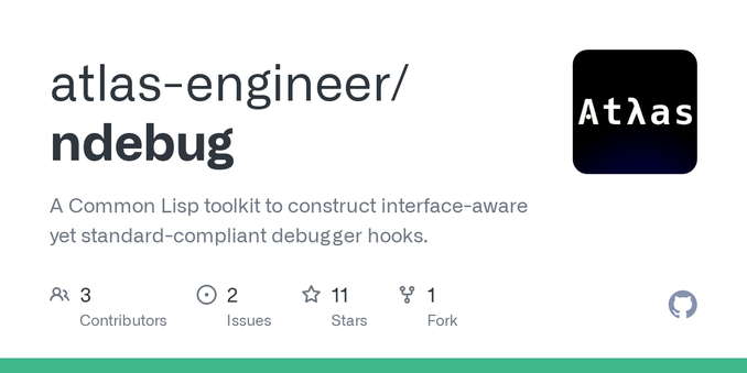 A Common Lisp toolkit to construct interface-aware yet standard-compliant debugger hooks. - atlas-engineer/ndebug