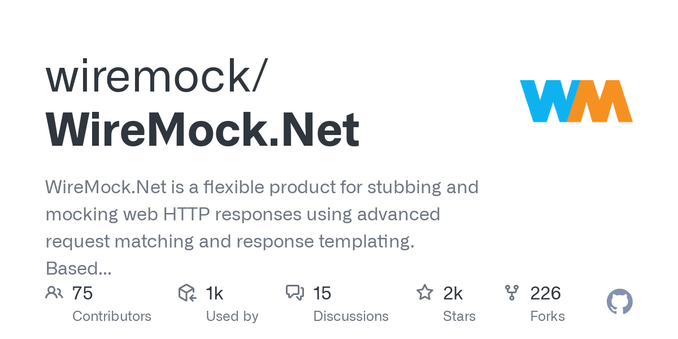 WireMock.Net is a flexible product for stubbing and mocking web HTTP responses using advanced request matching and response templating. Based on the functionality from http://WireMock.org, but exte...