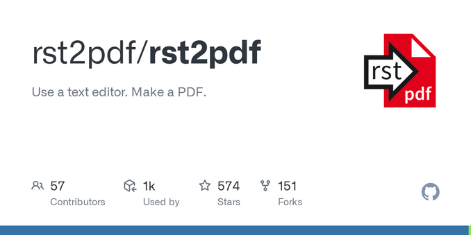 Use a text editor.  Make a PDF. Contribute to rst2pdf/rst2pdf development by creating an account on GitHub.