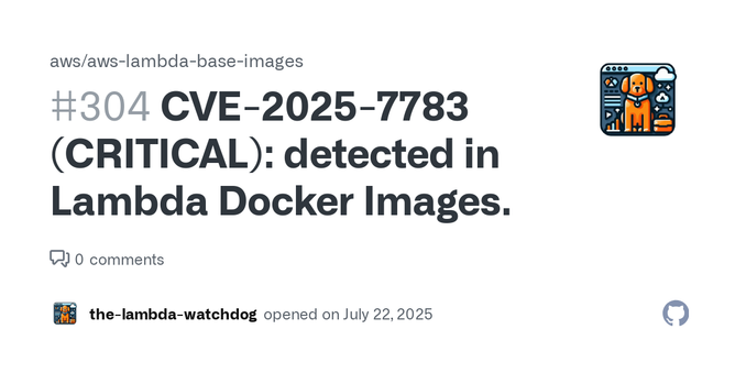 CVE Details CVE ID Severity Affected Package Installed Version Fixed Version Date Published Date of Scan CVE-2025-7783 CRITICAL form-data 4.0.3 2.5.4, 3.0.4, 4.0.4 2025-07-18T17:15:44.747Z 2025-07-...