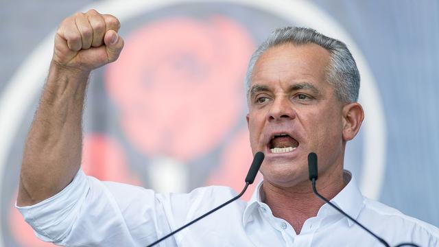 Vladimir Plahotniuc addresses a rally in Chisinau, 9 June 2019 | Copyright AP Photo