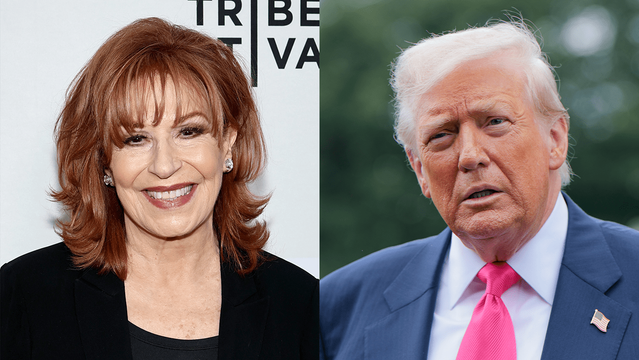 Joy Behar and Donald Trump