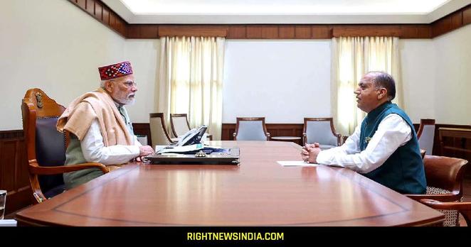 Jairam Thakur Discussed Himachal Disaster With The Prime Minister