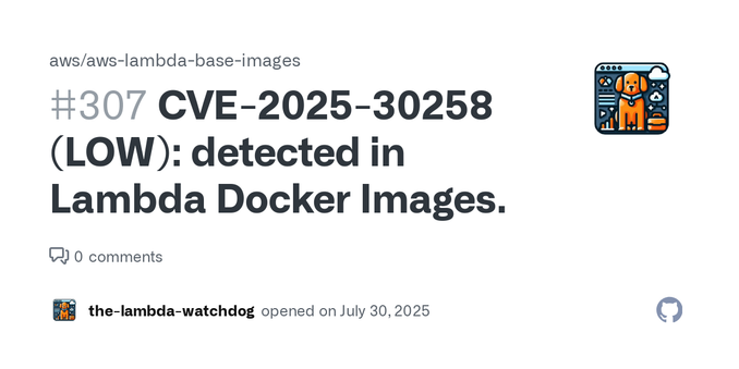 CVE Details CVE ID Severity Affected Package Installed Version Fixed Version Date Published Date of Scan CVE-2025-30258 LOW gnupg2-minimal 2.3.7-1.amzn2023.0.4 2.3.7-1.amzn2023.0.5 2025-03-19T20:15...