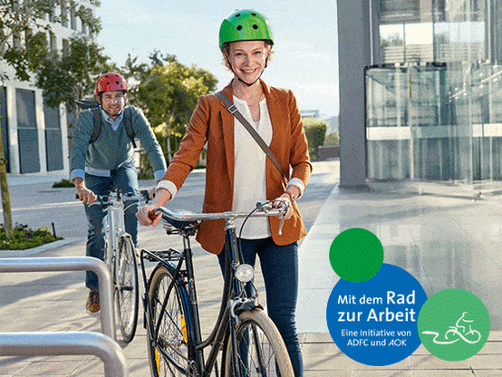 Mit dem Rad zur Arbeit – Gewinnspiel und Mitmachaktion von AOK und ADFC