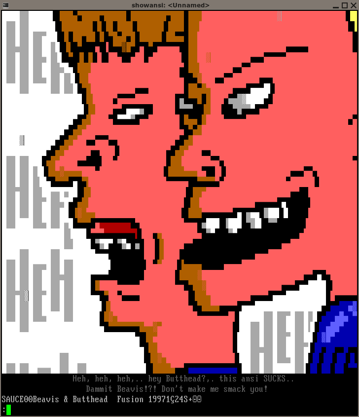 SAUCE metadata rendered as if it was regular content