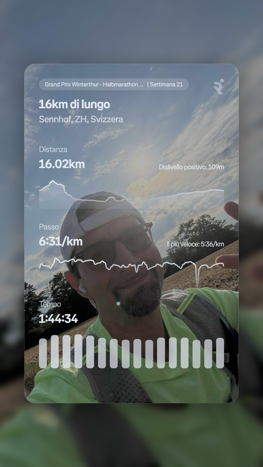 Today’s training summary from the Runna app